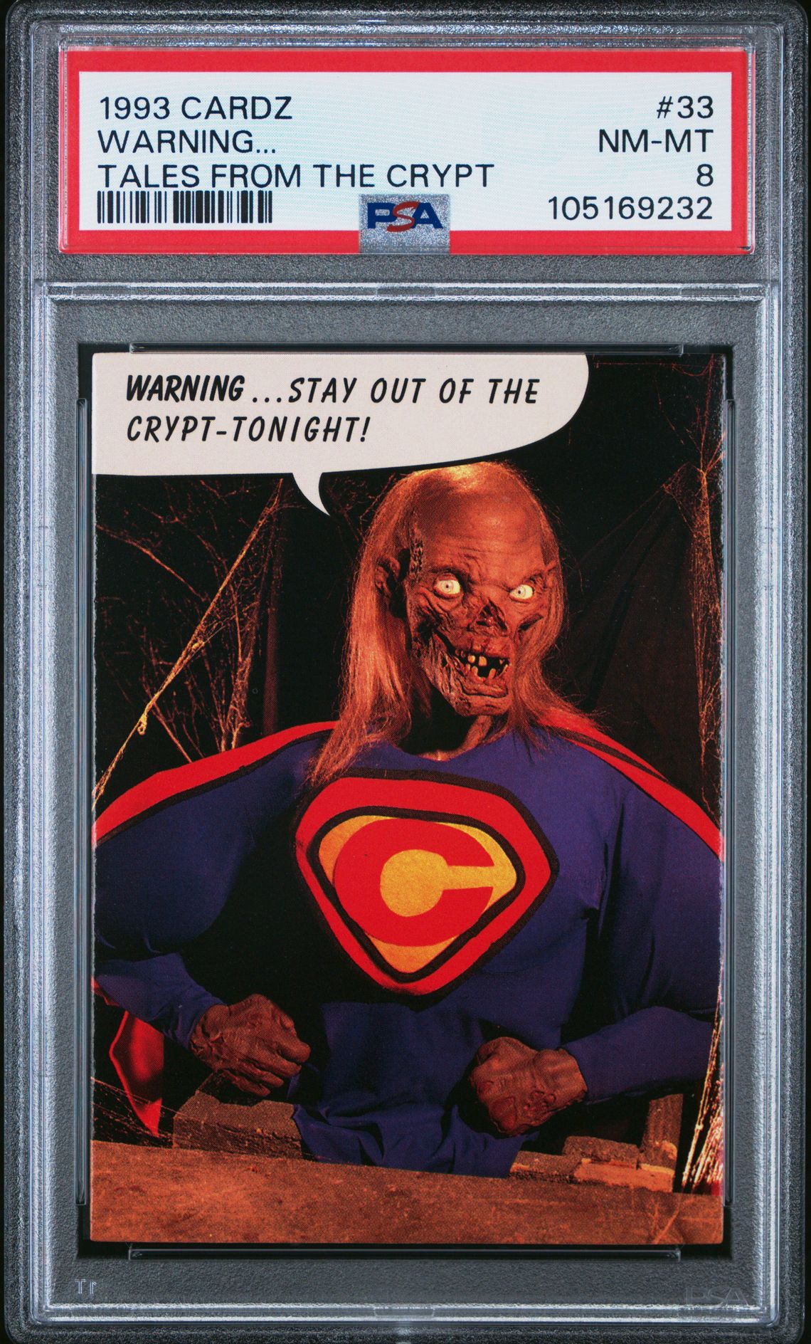 1993 CARDZ TALES FROM THE CRYPT #33 Warning... front