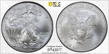 2009 $1 Silver Eagle MS69