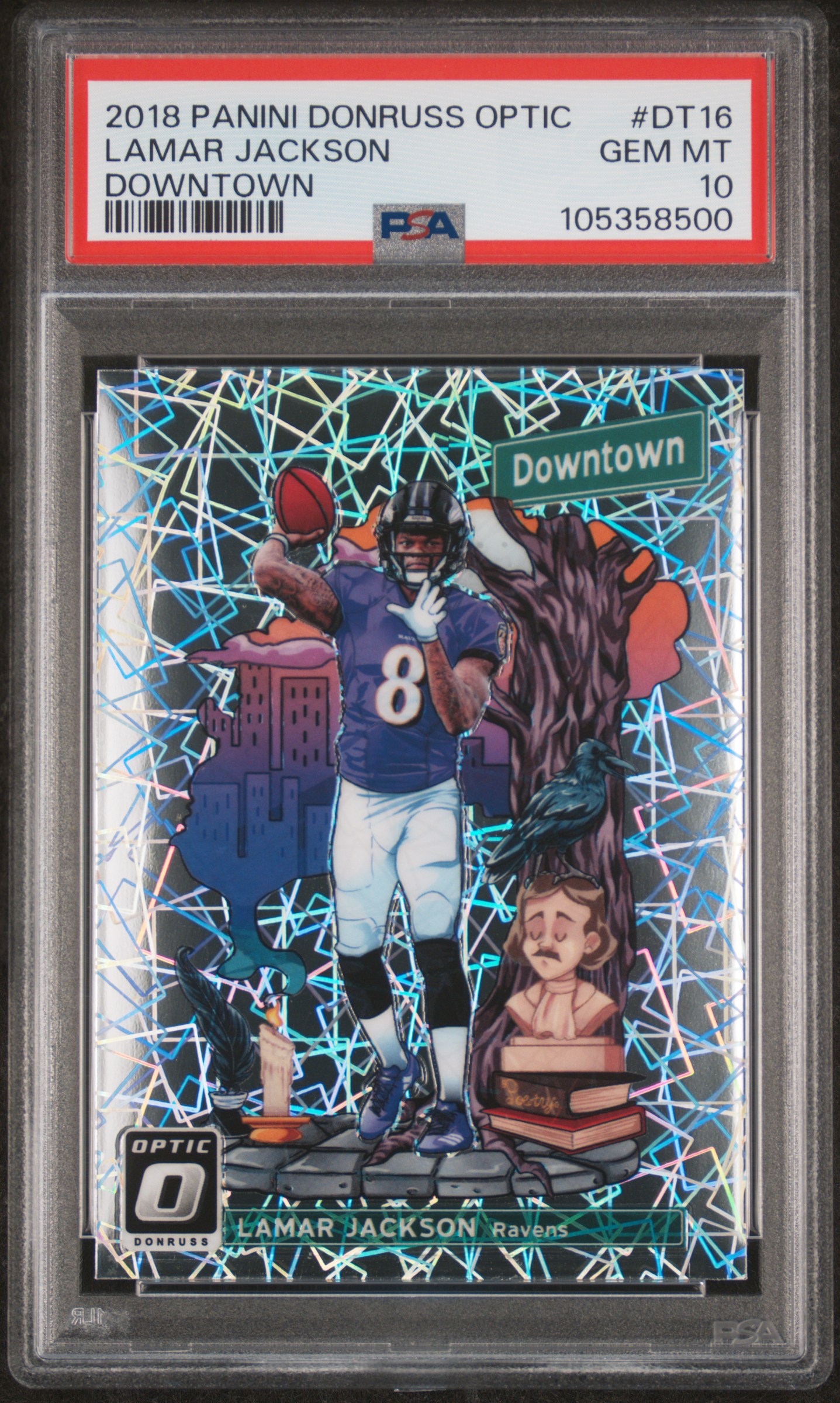King's 2018 Optic Lamar Jackson Downtown #DT16 PSA 10 | Card Ladder