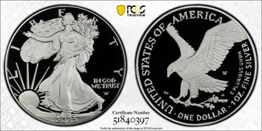 2025-W $1 Silver Eagle First Strike PR70DCAM