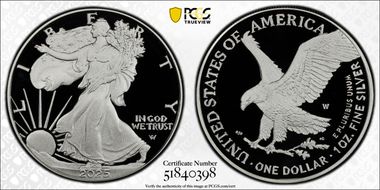 2025-W $1 Silver Eagle First Strike PR70DCAM