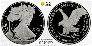 2025-W $1 Silver Eagle First Strike PR70DCAM