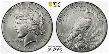 2023 $1 Peace Dollar MS70
