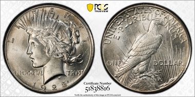 1928 $1 MS64