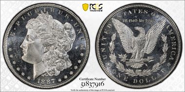 1887 $1 MS65DMPL