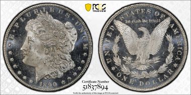 1890 $1 MS64DMPL