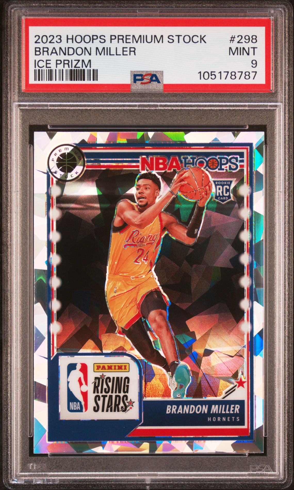 2023 Panini PANINI HOOPS PREMIUM STOCK ICE PRIZM #298 Brandon Miller front