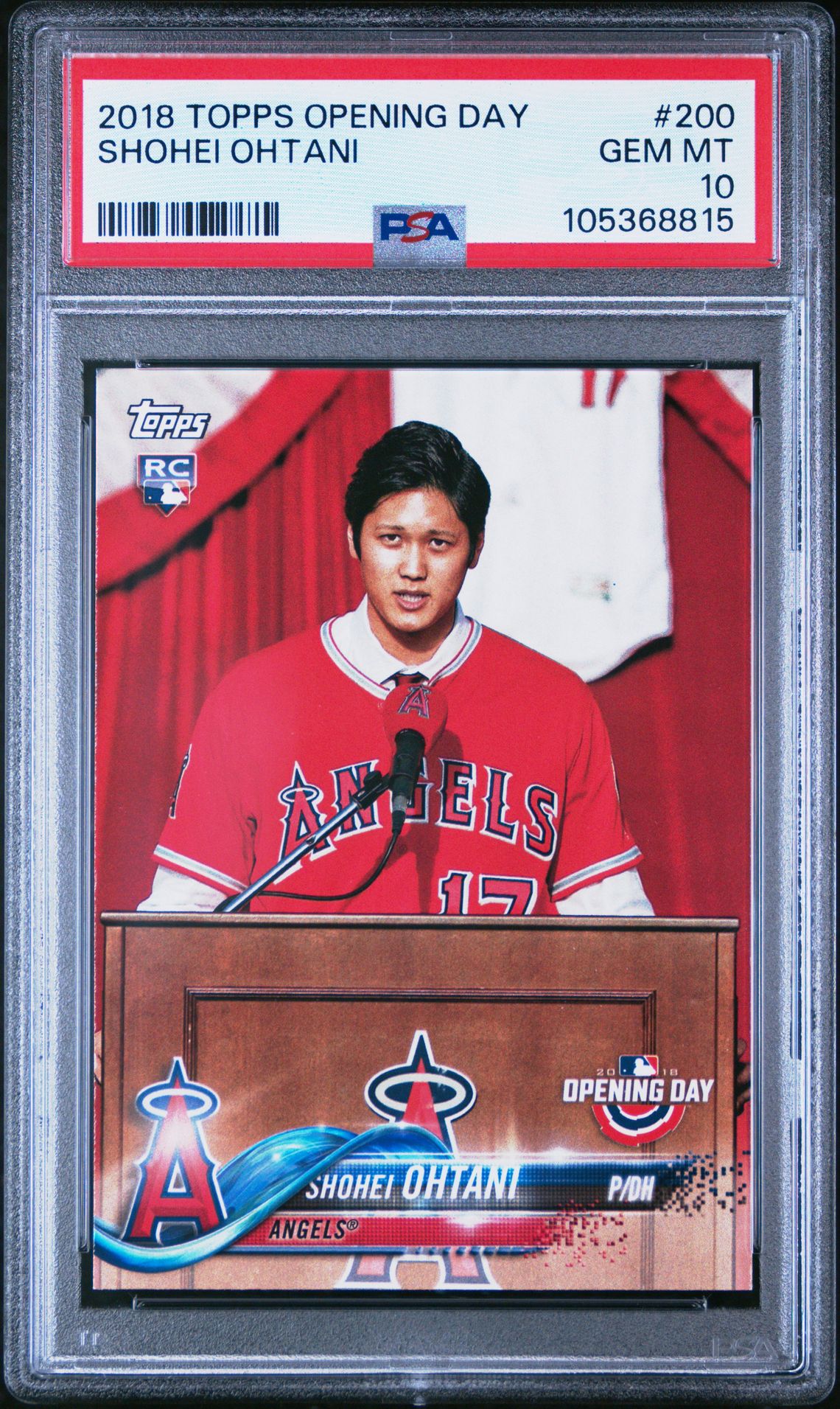 2018 Topps TOPPS OPENING DAY #200 Shohei Ohtani front