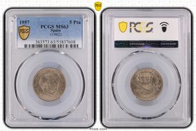 1957 5 Pta (1962) MS63