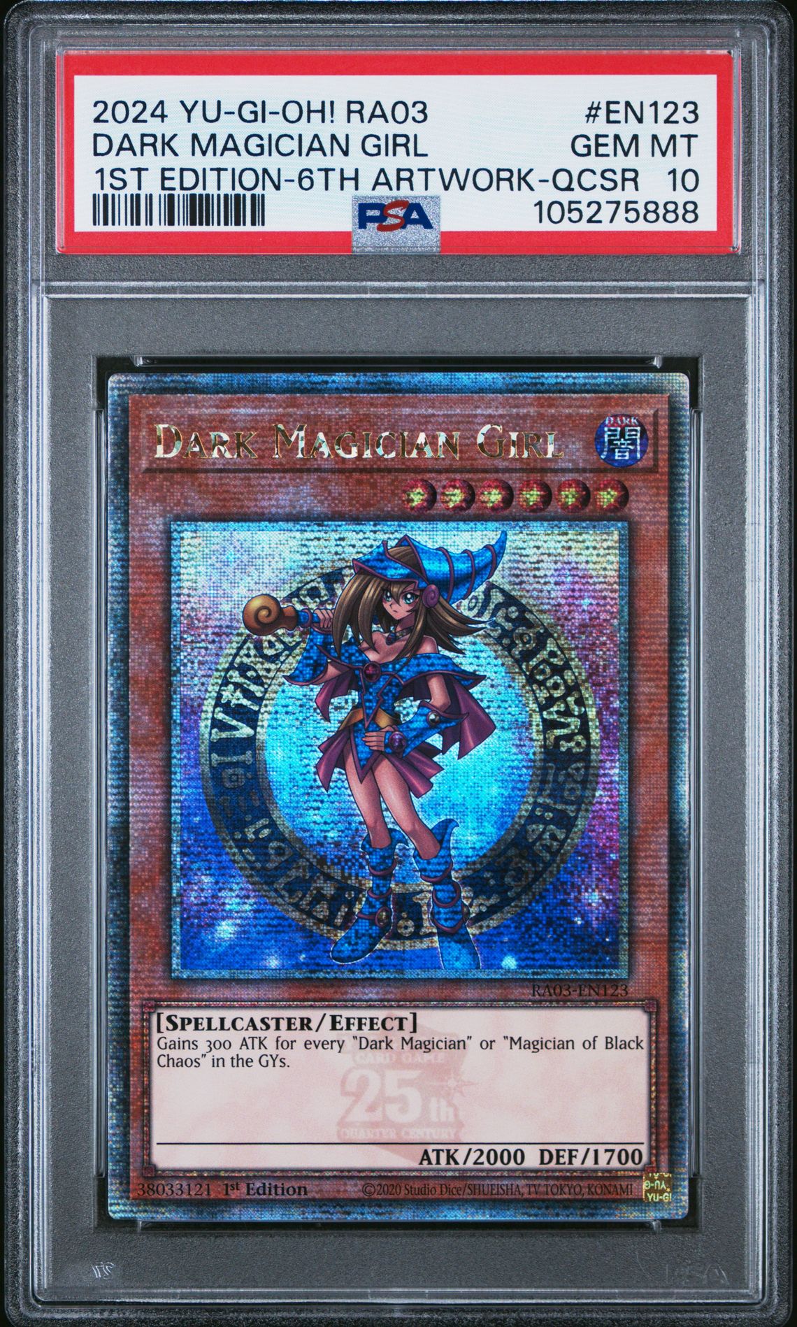2024 Yu-Gi-Oh! YU-GI-OH! RA03-QUARTER CENTURY BONANZA 1ST ED-6TH TCG ART-QCSCR #EN123 Dark Magician Girl front