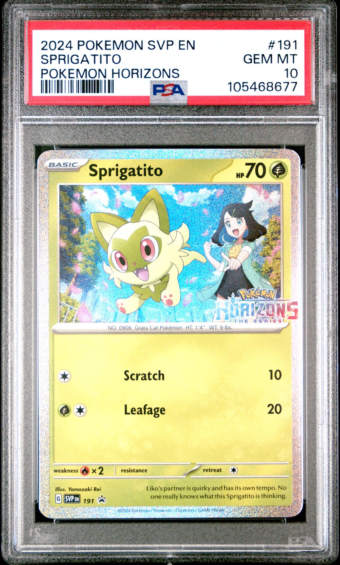 2024 Pokemon POKEMON SVP EN-SV BLACK STAR PROMO GRAND ADVENTURE COLLECTION #191 Sprigatito front