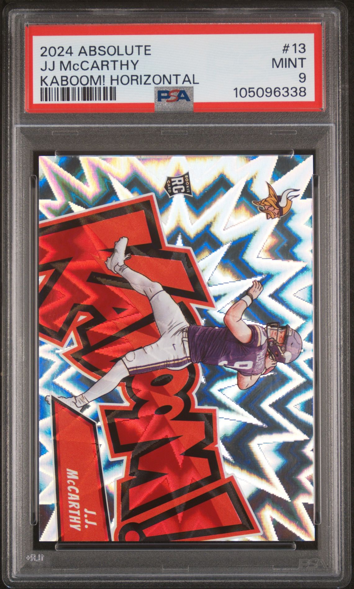 2024 Panini Absolute Kaboom! Horizontal Jj Mccarthy #13 Mint 9 front