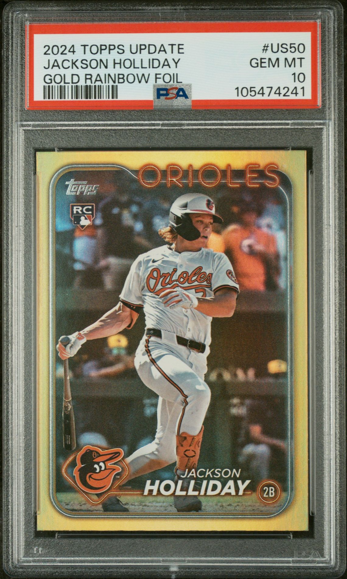 2024 Topps TOPPS UPDATE GOLD RAINBOW FOIL #US50 Jackson Holliday front