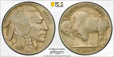 1937-D 5C 3 Legs, FS-901 XF40