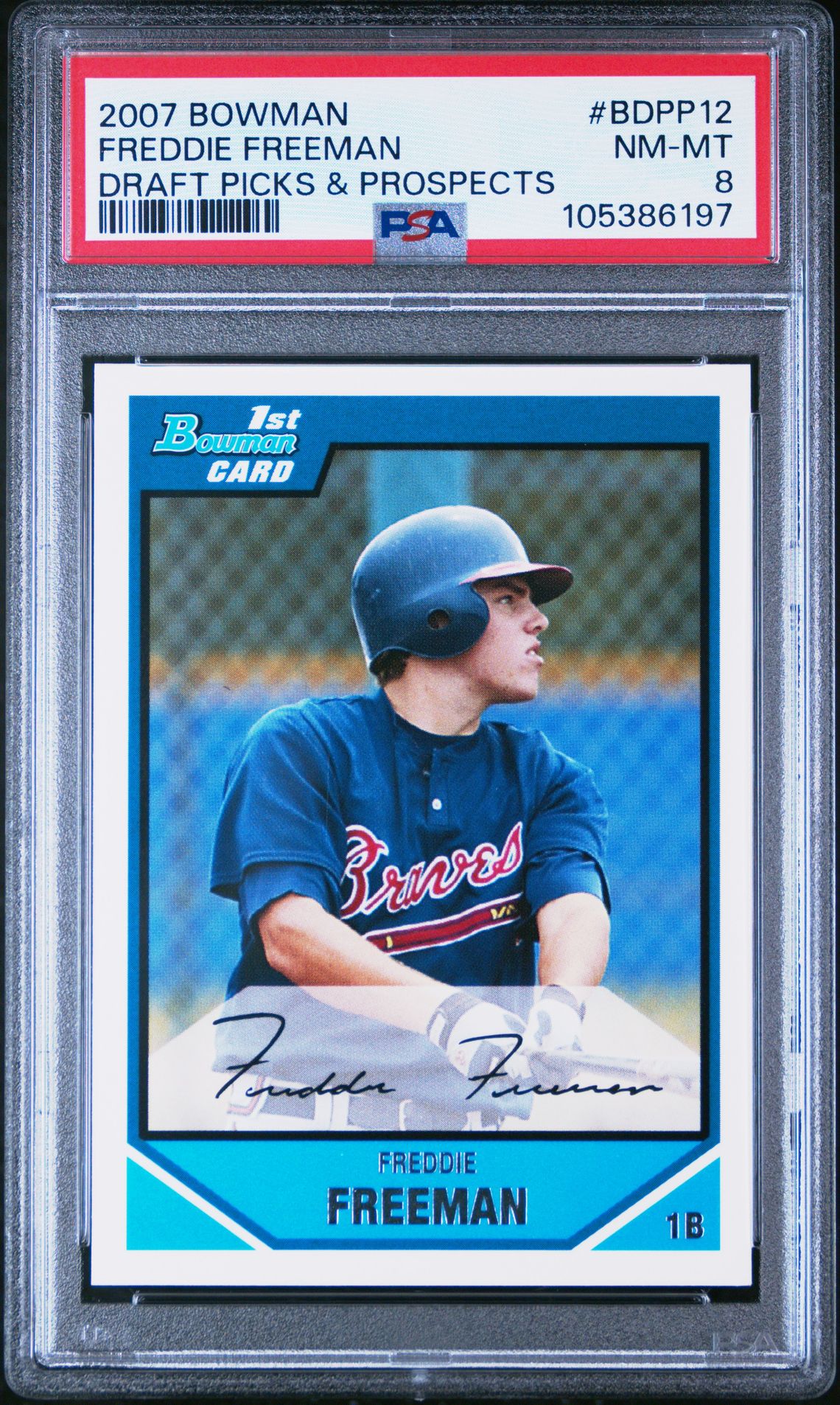 2007 Bowman BOWMAN DRAFT PICKS & PROSPECTS #BDPP12 Freddie Freeman front