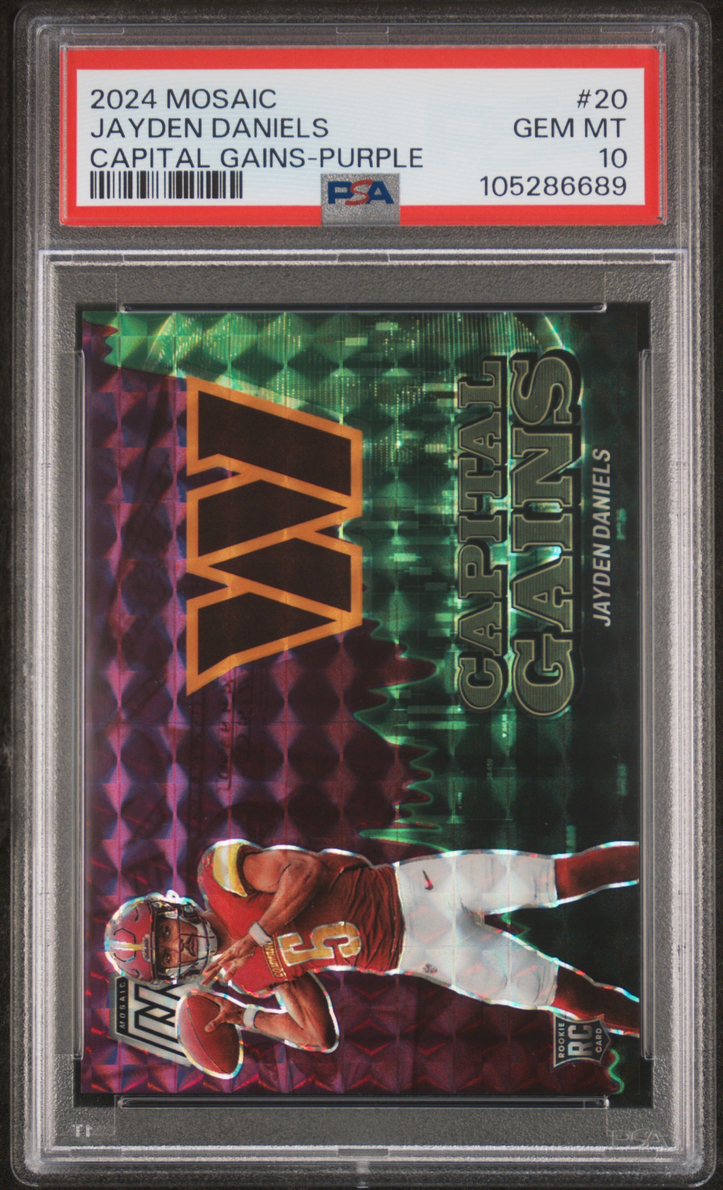 Dudeman's 2024 Panini Mosaic Capital Gains Jayden Daniels