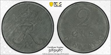 1963 CS 2 Øre KM-840.2 Zinc N1