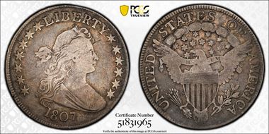 1807 50C Draped Bust VG10
