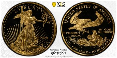 1999-W $10 Gold Eagle PR69DCAM