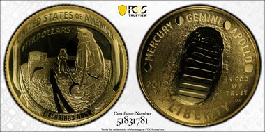 2019-W $5 Apollo 11 50th Anniversary PR70DCAM