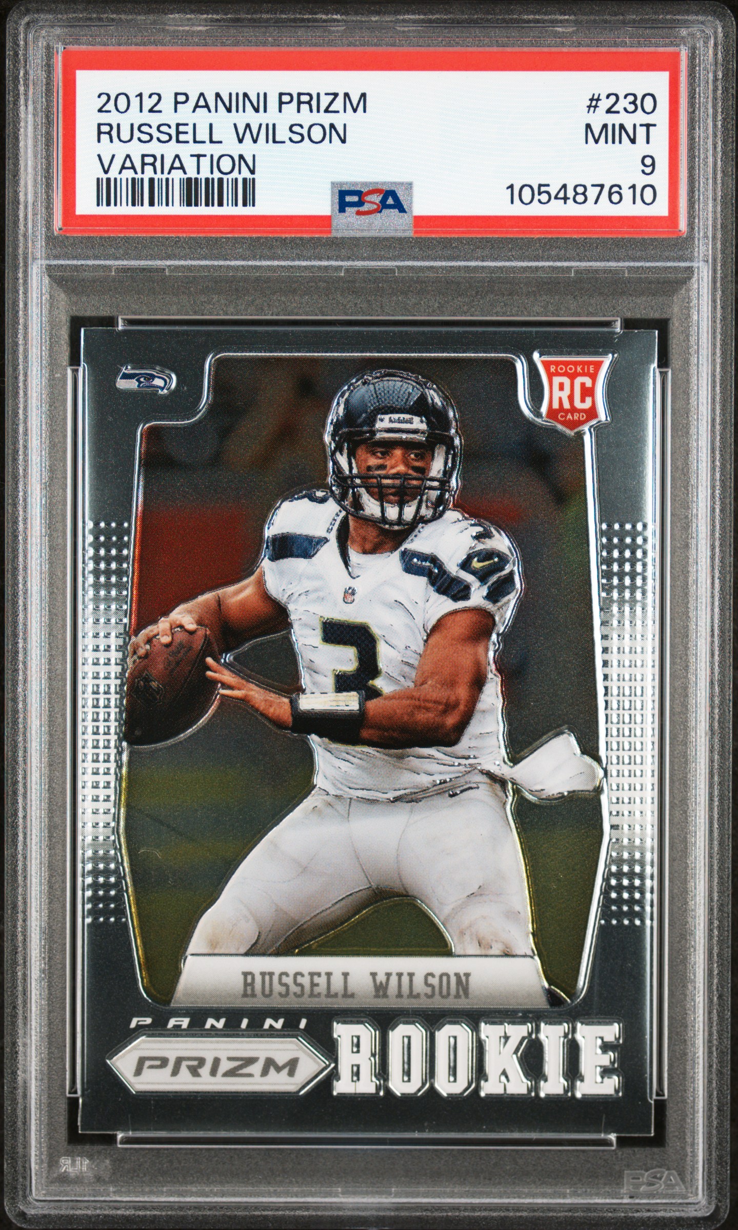 2012 Panini Prizm Russell Wilson #230 (Variation) Mint 9 front