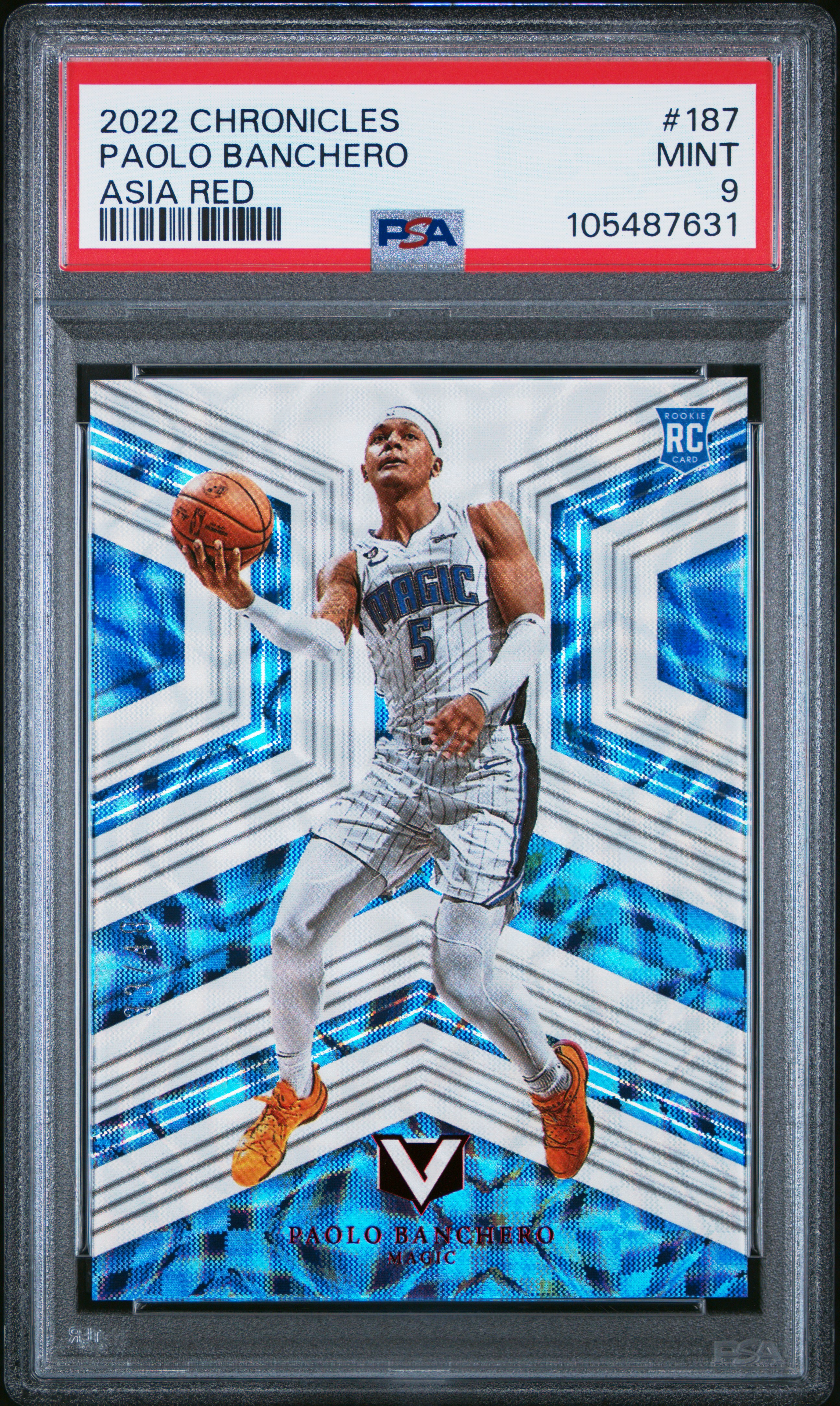 2022 Panini Chronicles Paolo Banchero #187 (Asia Red) Mint 9 front