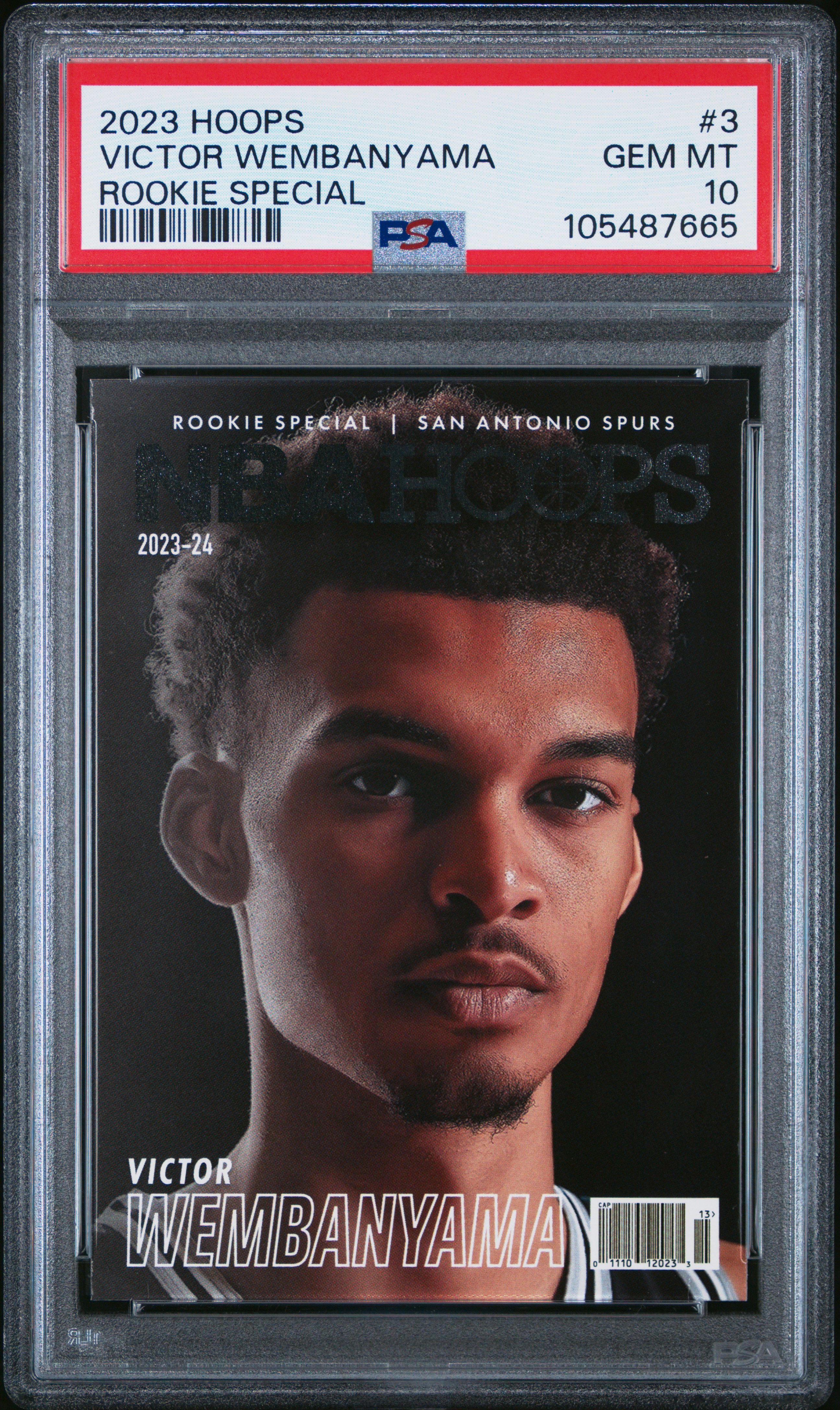 2023 Panini Nba Hoops Rookie Special Victor Wembanyama #3 Gem Mt 10 front