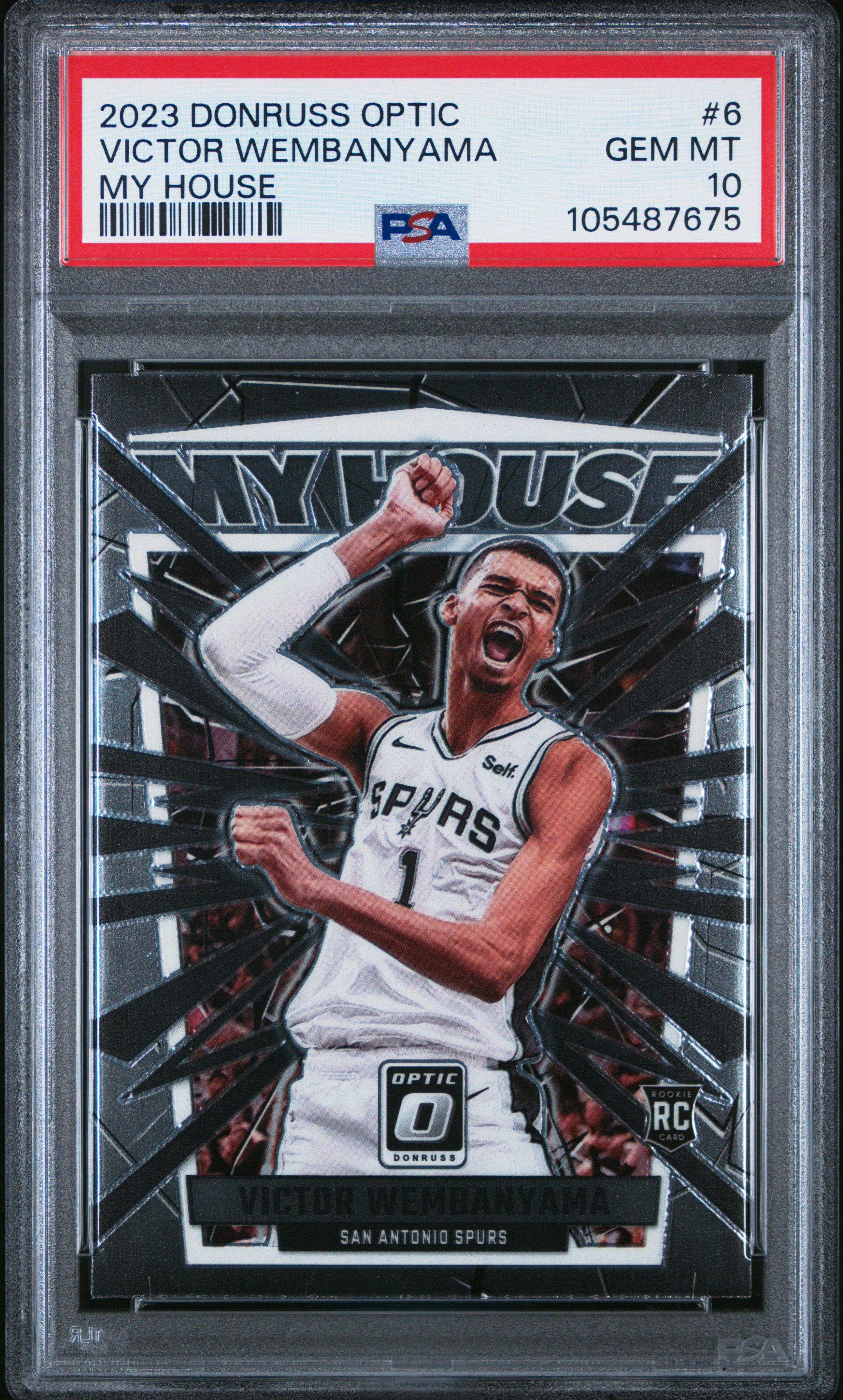 2023 Panini Donruss Optic My House Victor Wembanyama #6 Gem Mt 10 front
