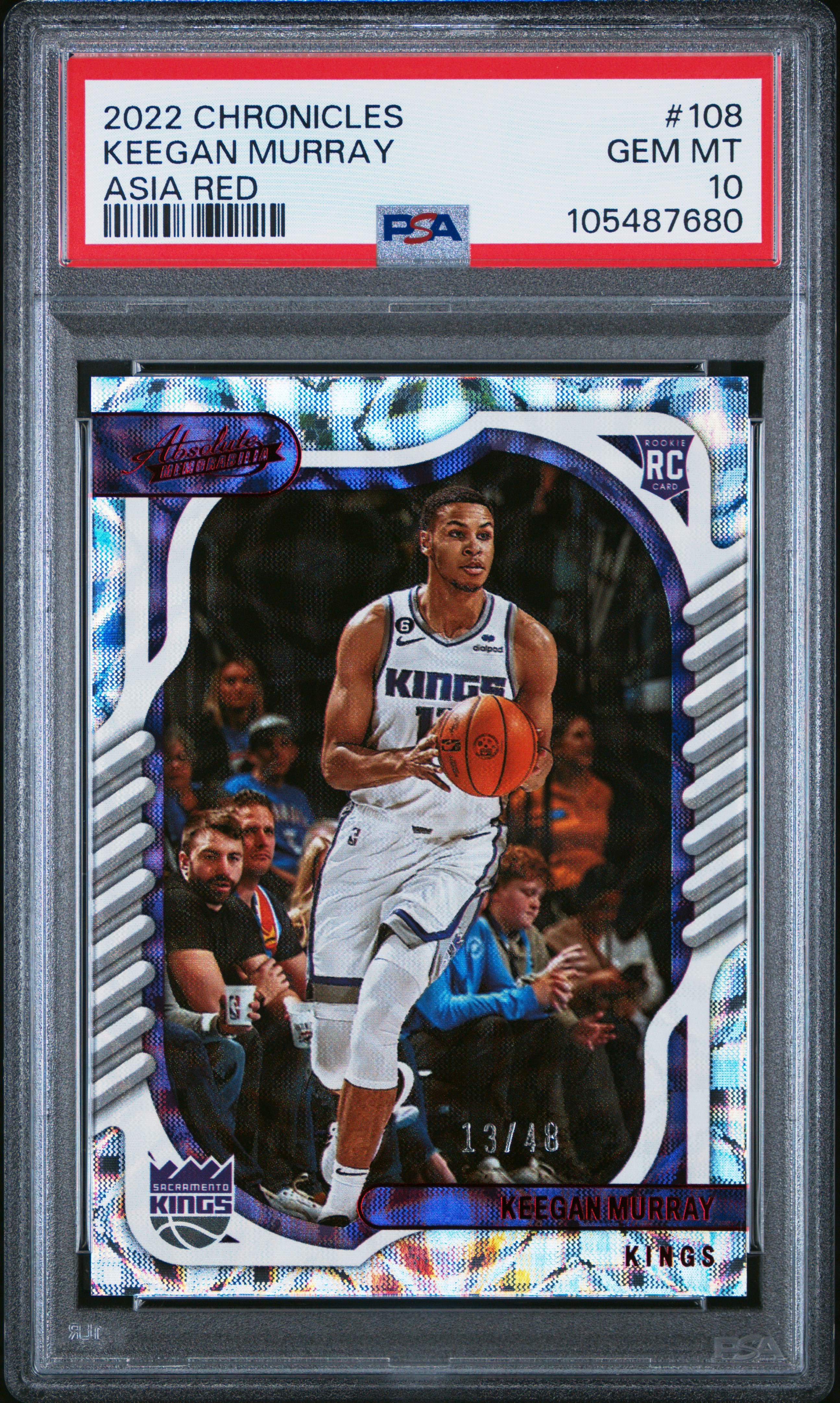 2022 Panini Chronicles Keegan Murray #108 (Asia Red) Gem Mt 10 front