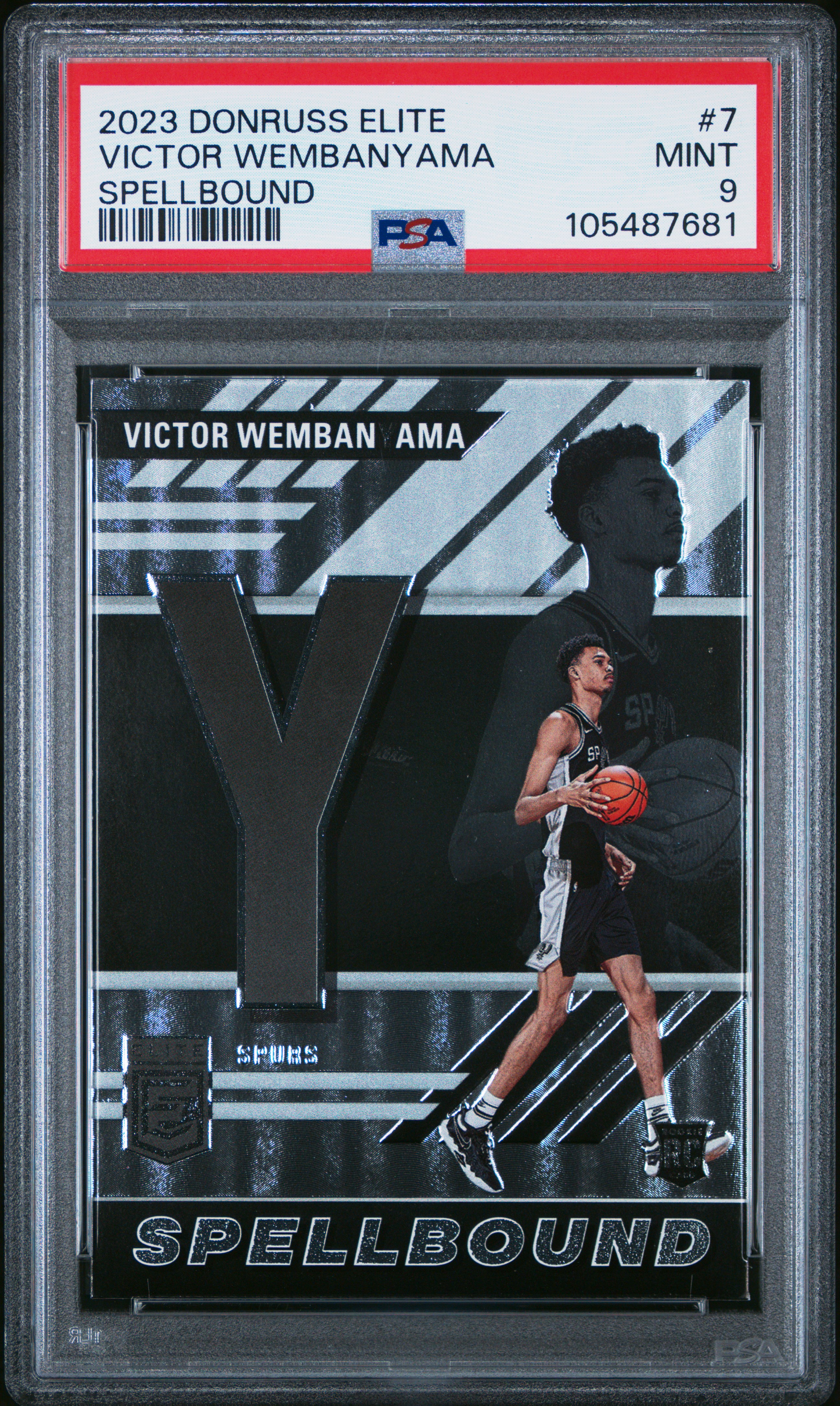 2023 Panini Donruss Elite Spellbound Victor Wembanyama #7 Mint 9 front