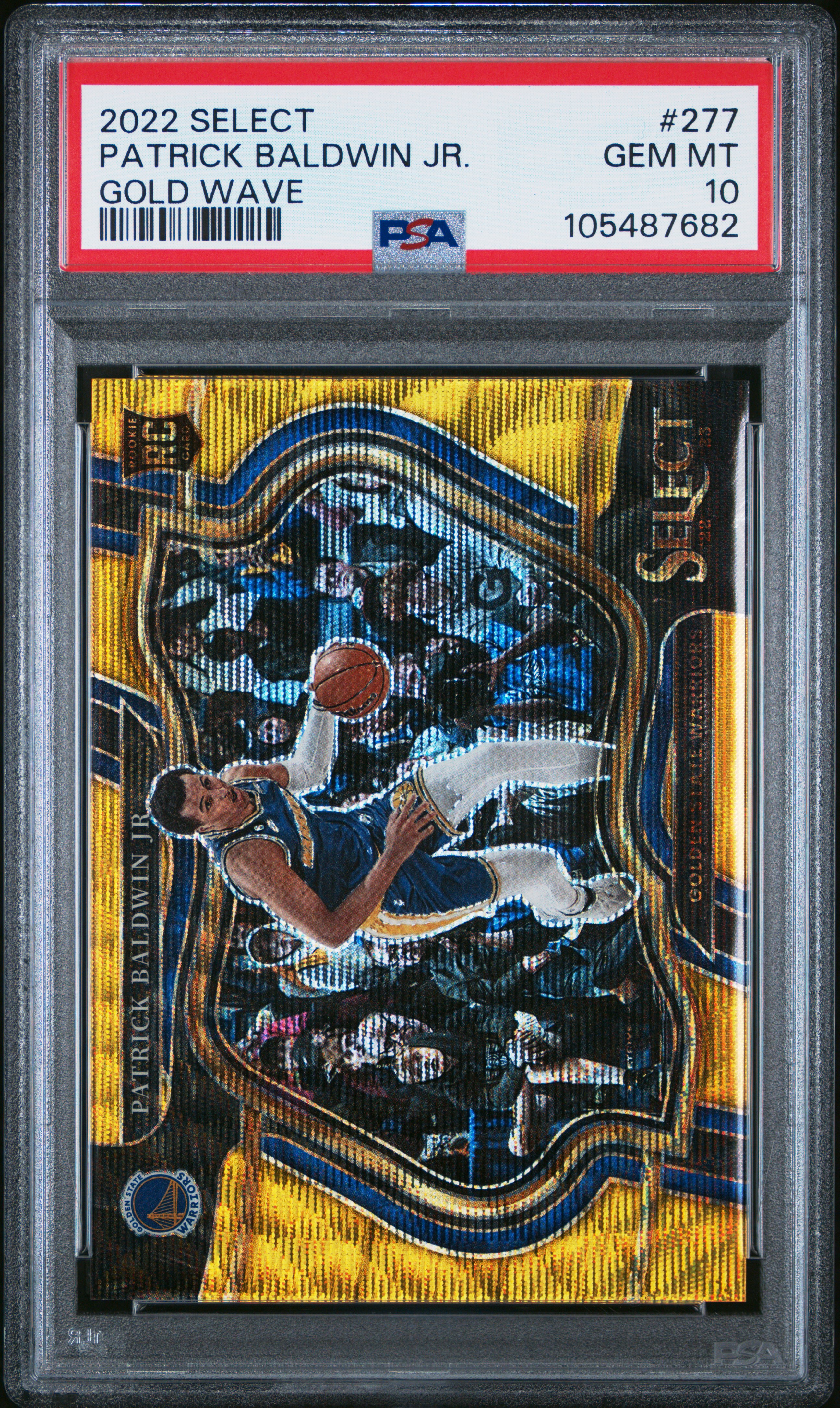 2022 Panini Select Patrick Baldwin Jr. #277 (Gold Wave) Gem Mt 10 front