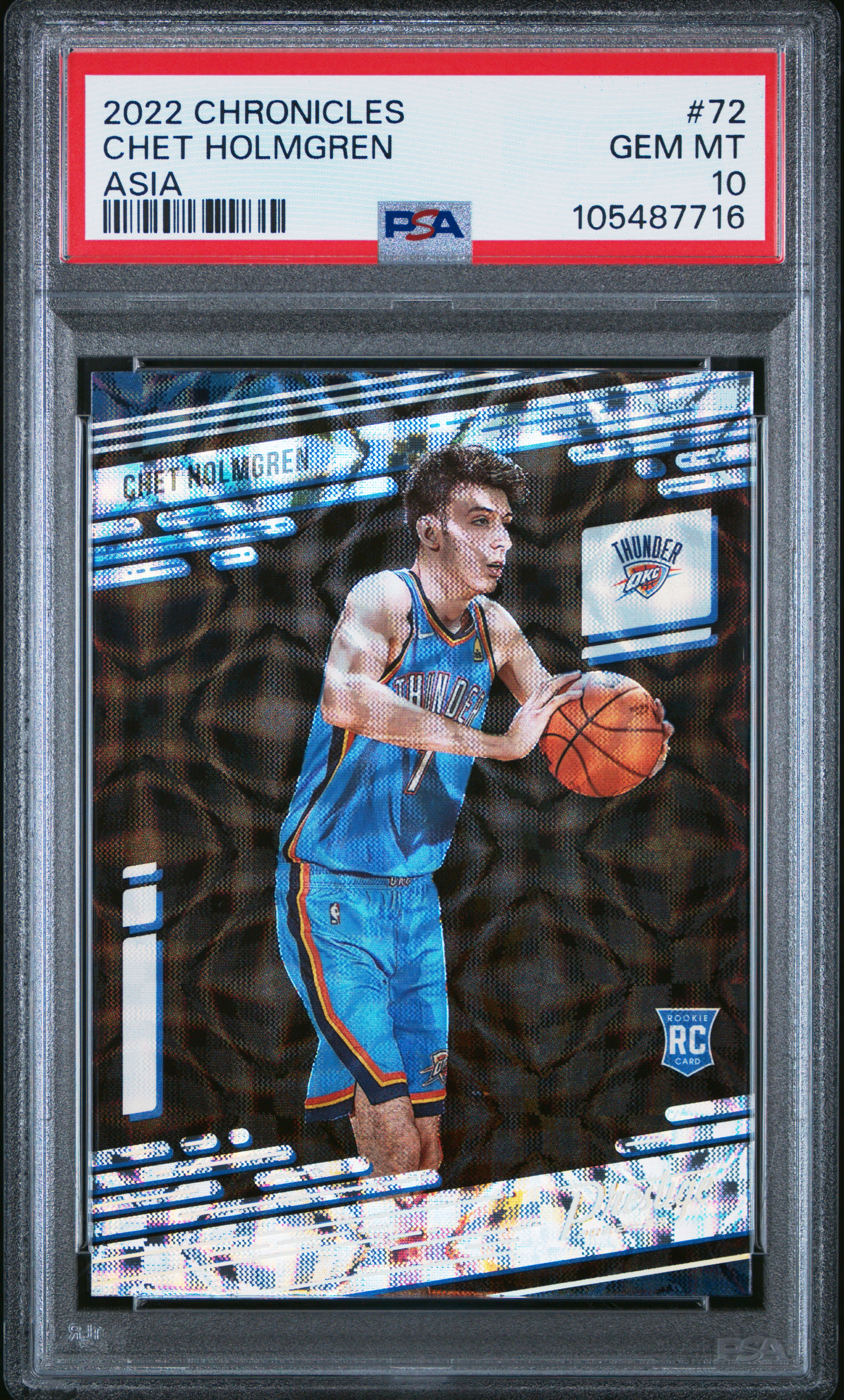 2022 Panini Chronicles Chet Holmgren #72 (Asia) Gem Mt 10 front
