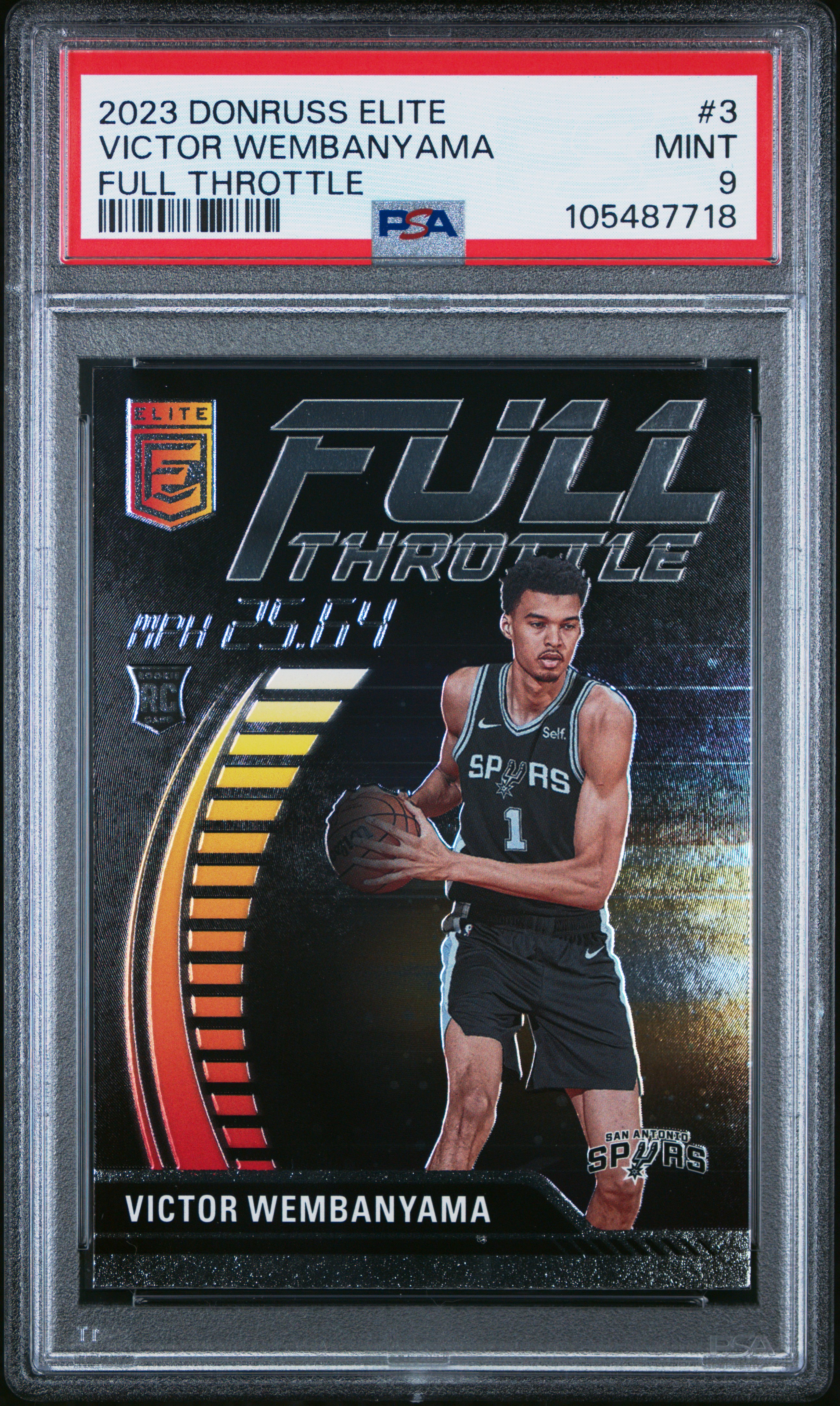 2023 Panini Donruss Elite Full Throttle Victor Wembanyama #3 Mint 9 front