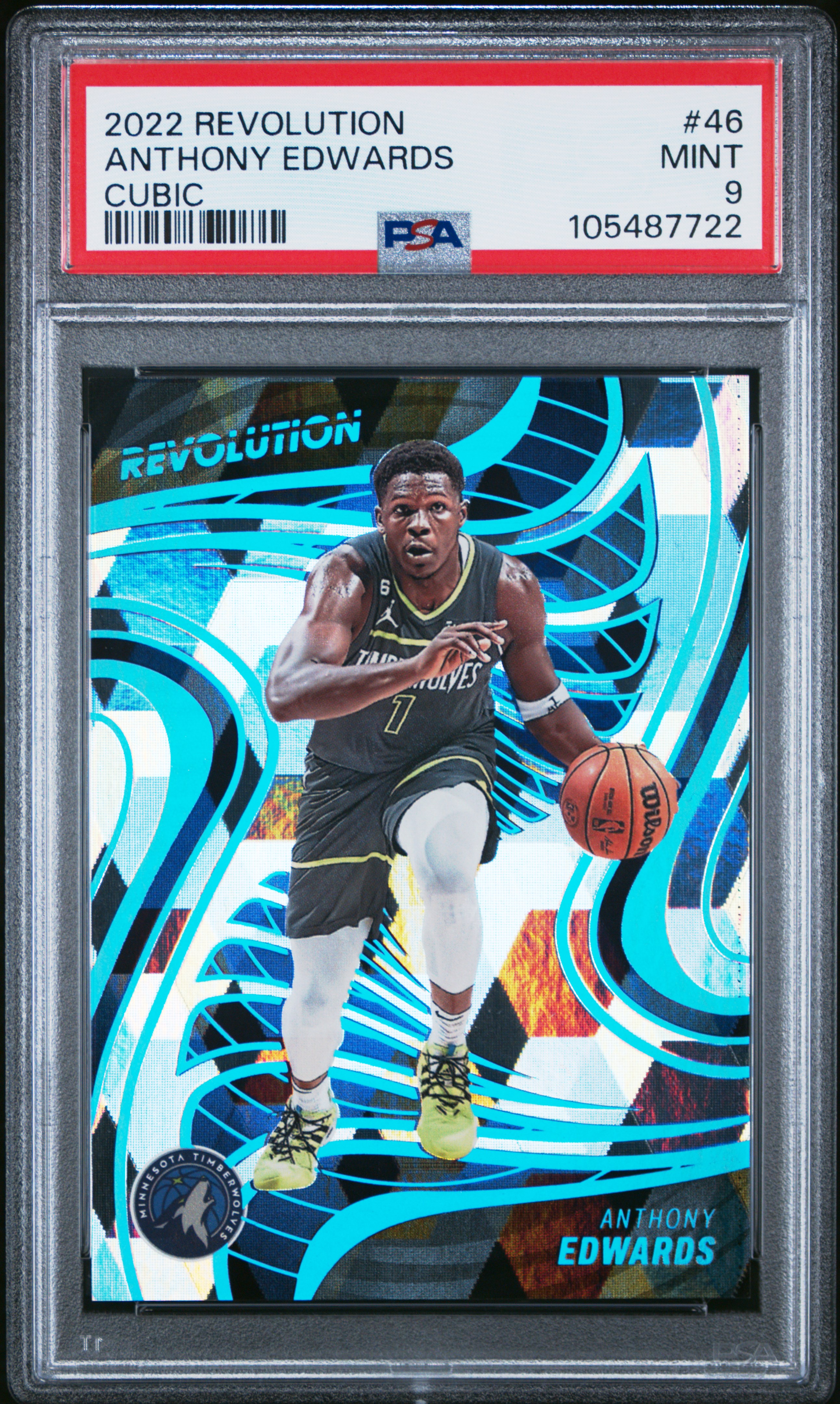 2022 Panini Revolution Anthony Edwards #46 (Cubic) Mint 9 front