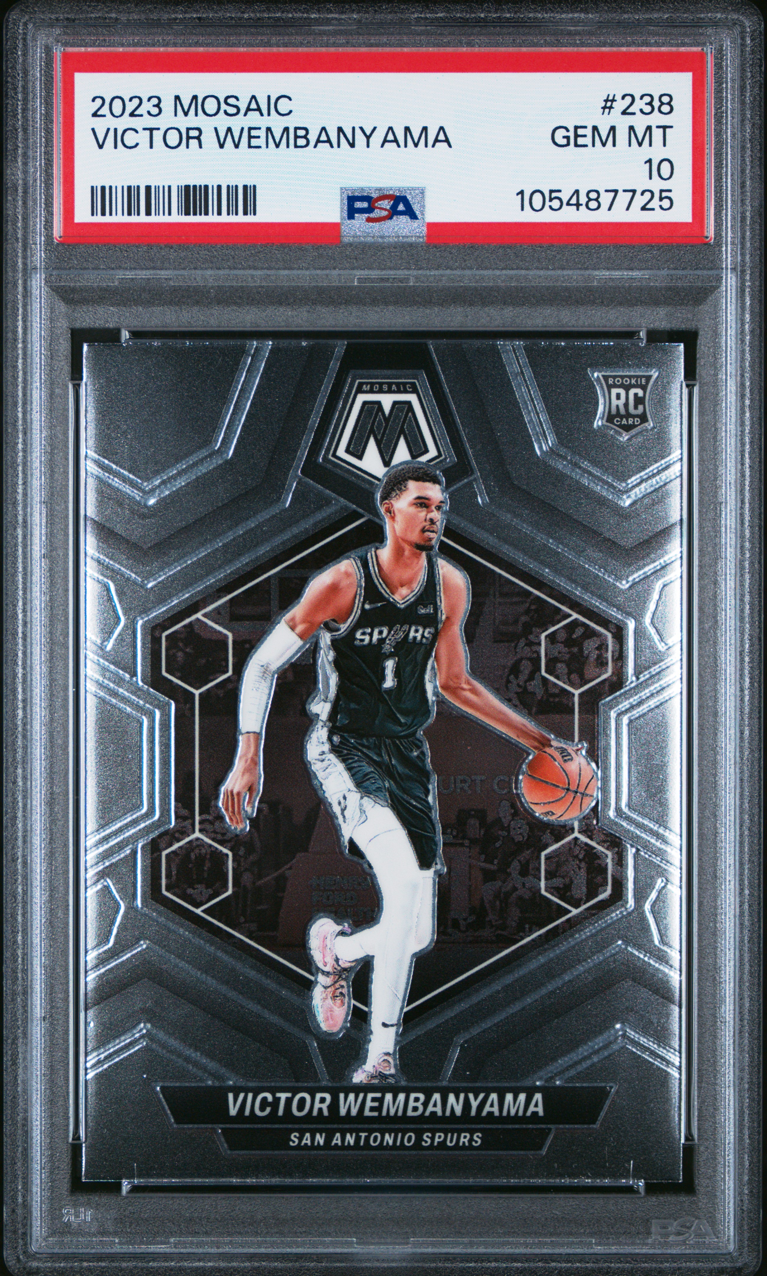 2023 Panini Mosaic Victor Wembanyama #238 Gem Mt 10 front