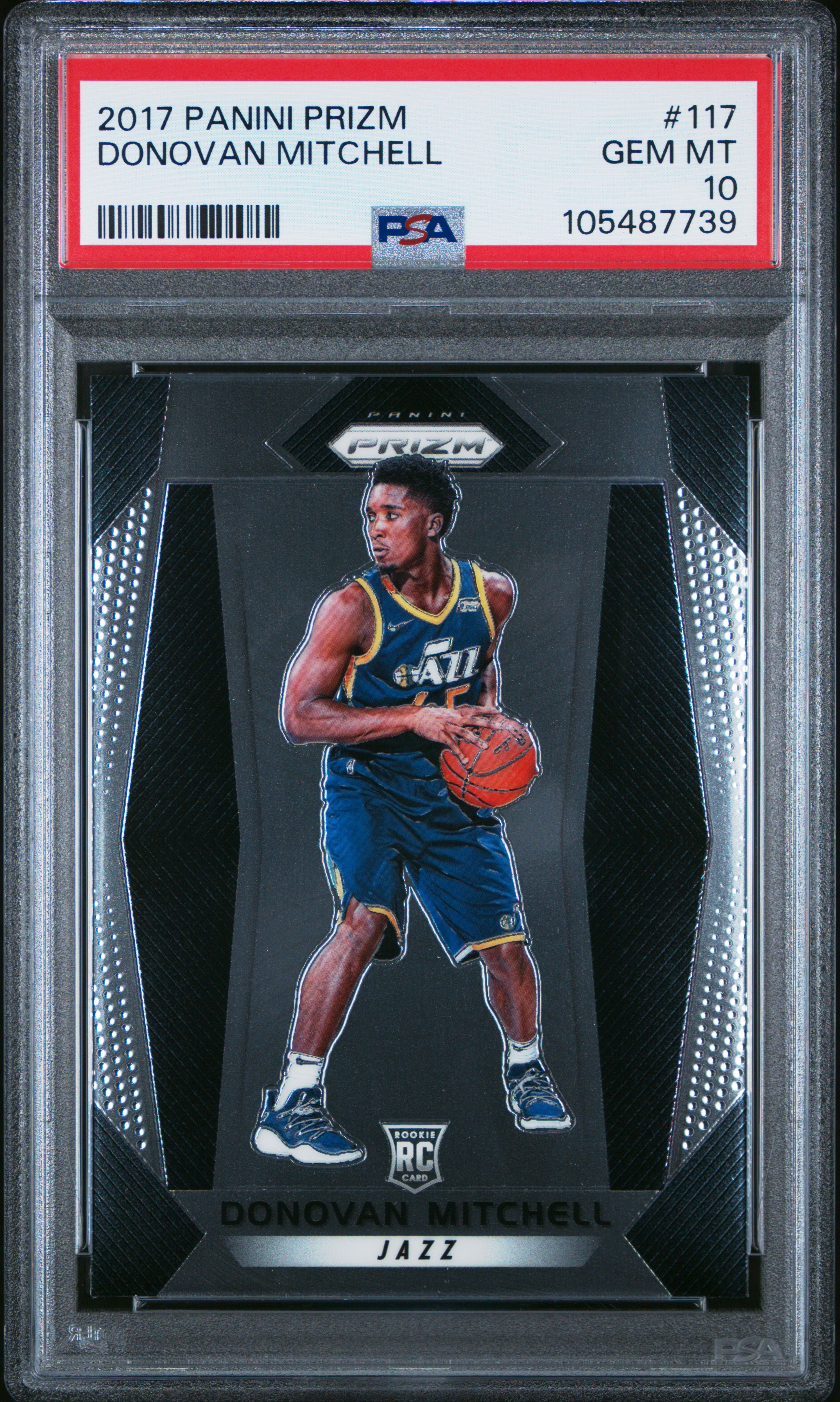 2017 Panini Prizm Donovan Mitchell #117 Gem Mt 10 front