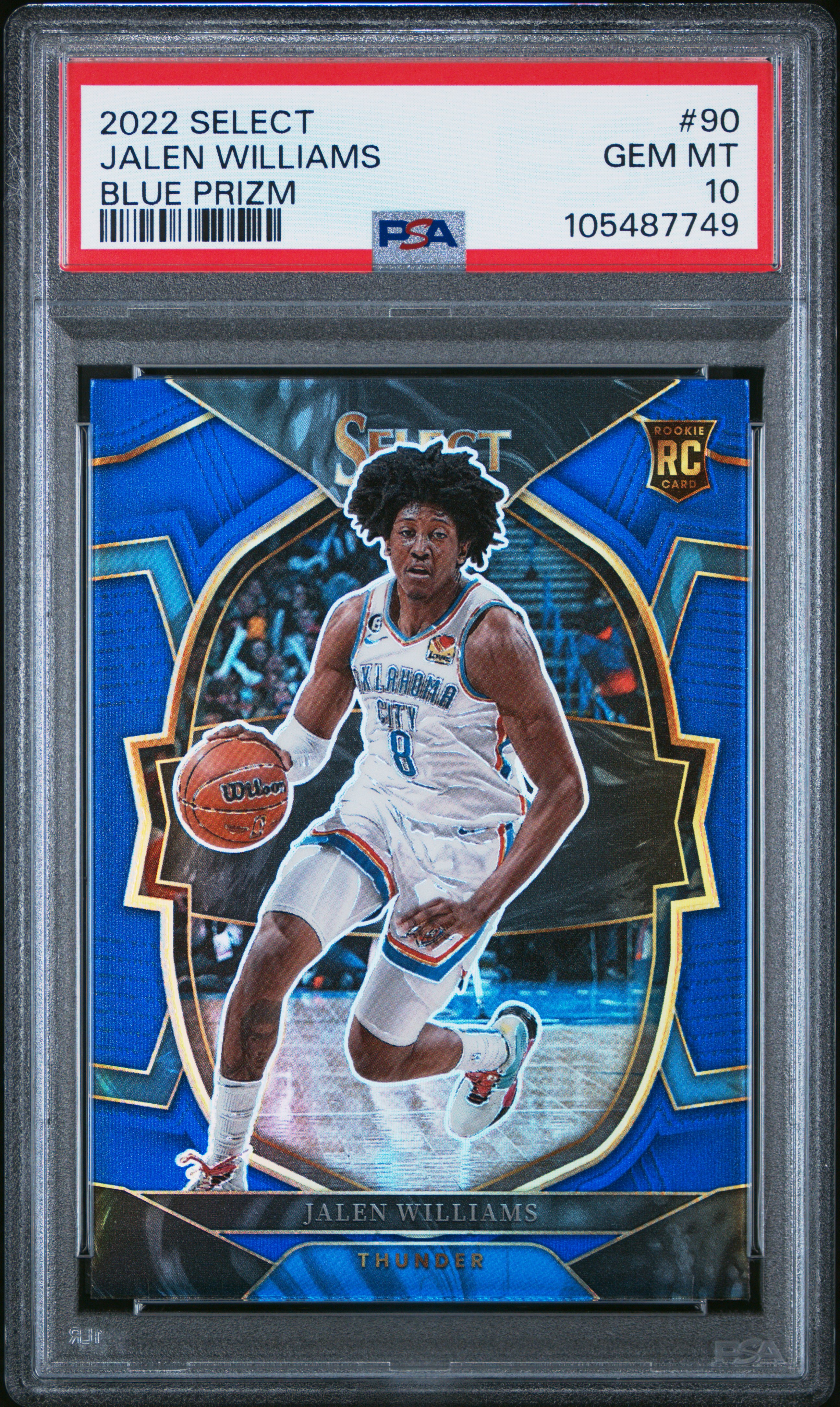 2022 Panini Select Jalen Williams #90 (Blue Prizm) Gem Mt 10 front