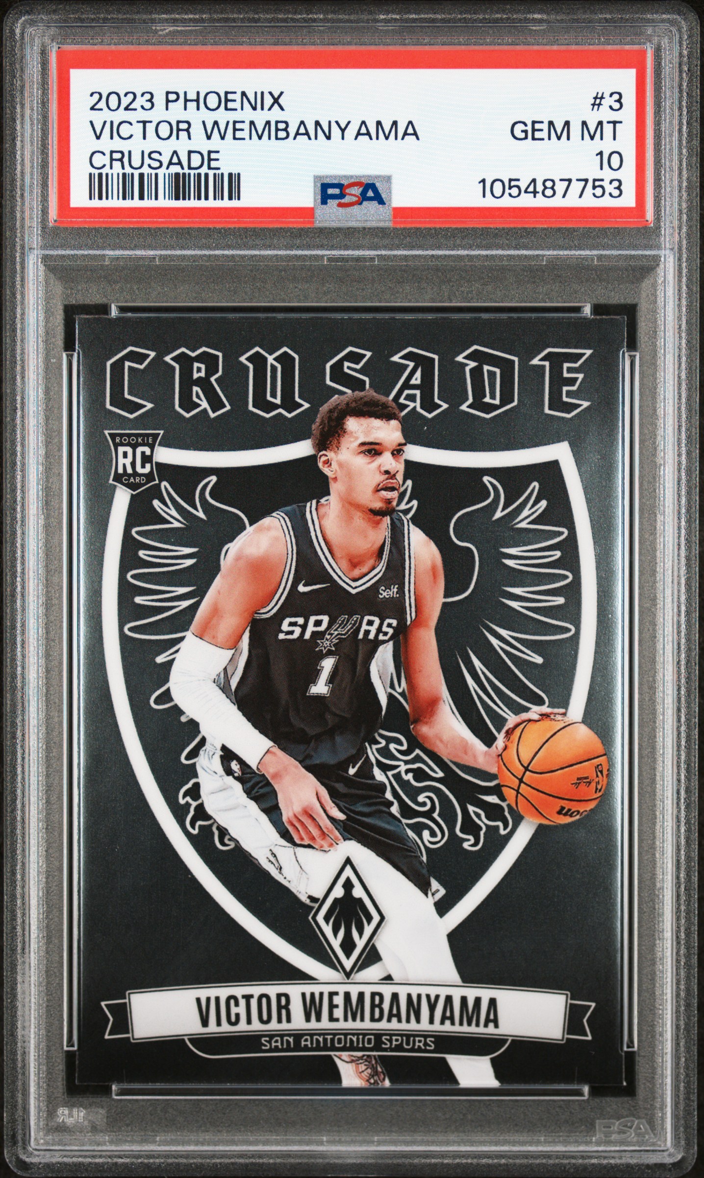 2023 Panini Phoenix Crusade Victor Wembanyama #3 Gem Mt 10 front