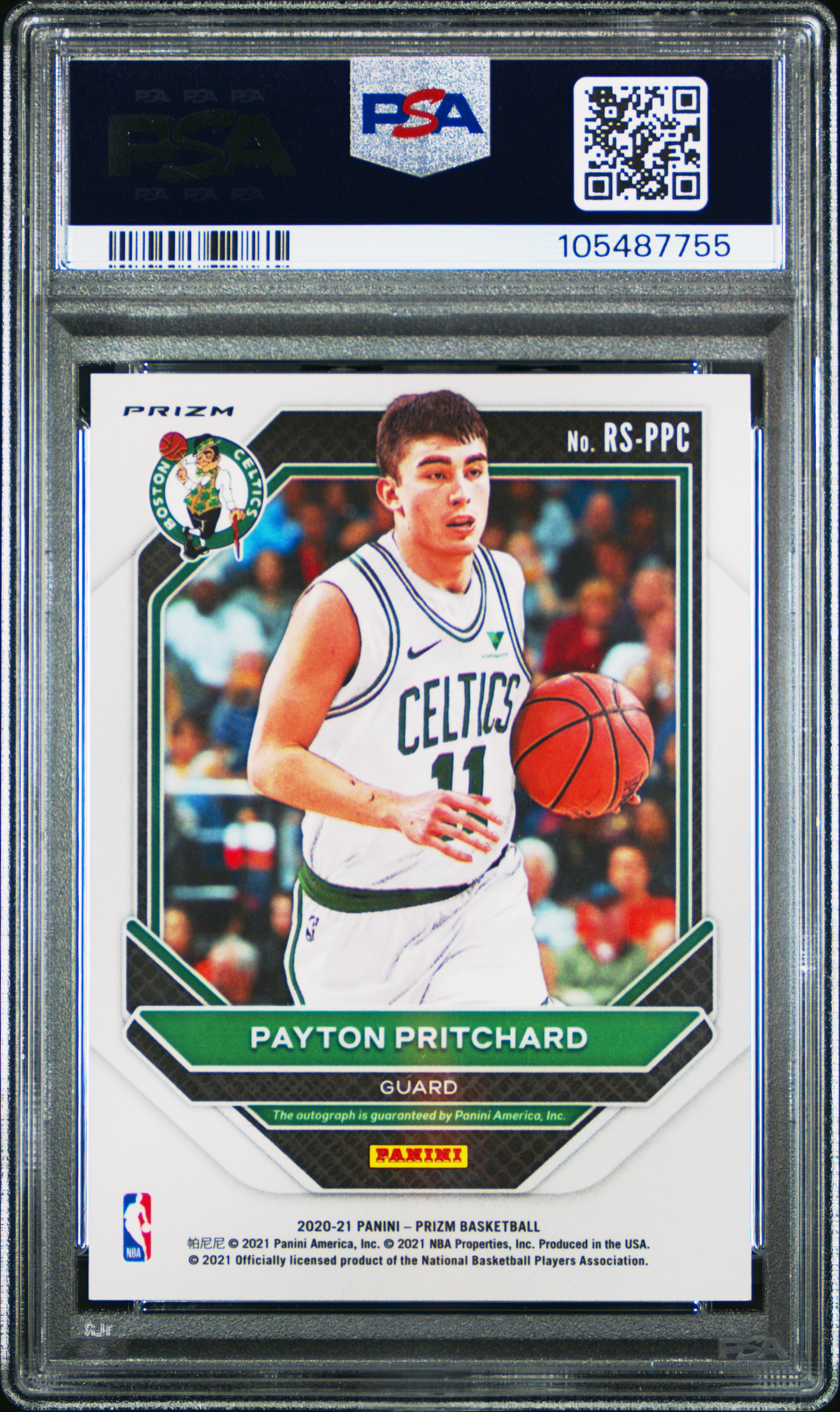 2020 Panini Prizm Rookie Signatures Payton Pritchard #Ppc (Rookie Sig-Choice Prizm) Gem Mt 10 back