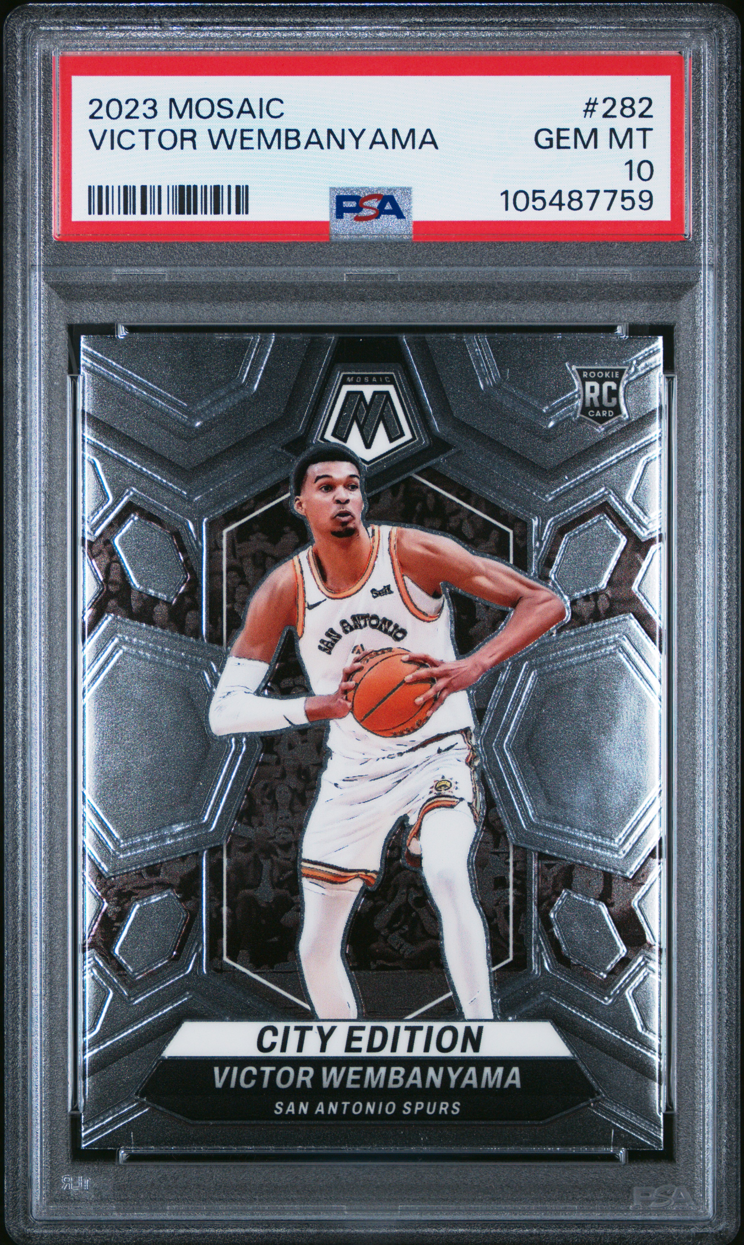 2023 Panini Mosaic Victor Wembanyama #282 Gem Mt 10 front