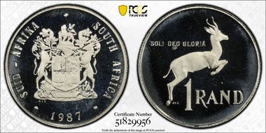 1987 Rand Nickel PR68DCAM