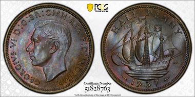 1937 1/2D S-4115 MS64BN