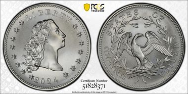 2024 Medal Flowing Hair Ag 230th Anniversary MS69