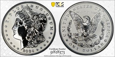 2024-S $1 Morgan Dollar Rev PR Two-Coin Reverse Proof Set PR69