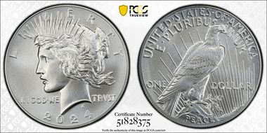 2024 $1 Peace Dollar MS70