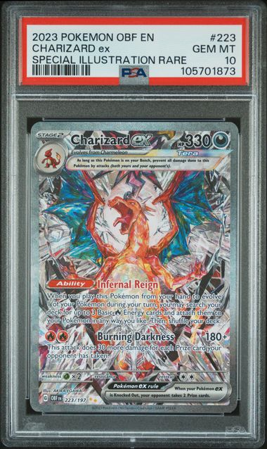 2023 Pokemon Obf En-Obsidian Flames Charizard Ex #223 (Special Illustration Rare) Gem Mt 10 front