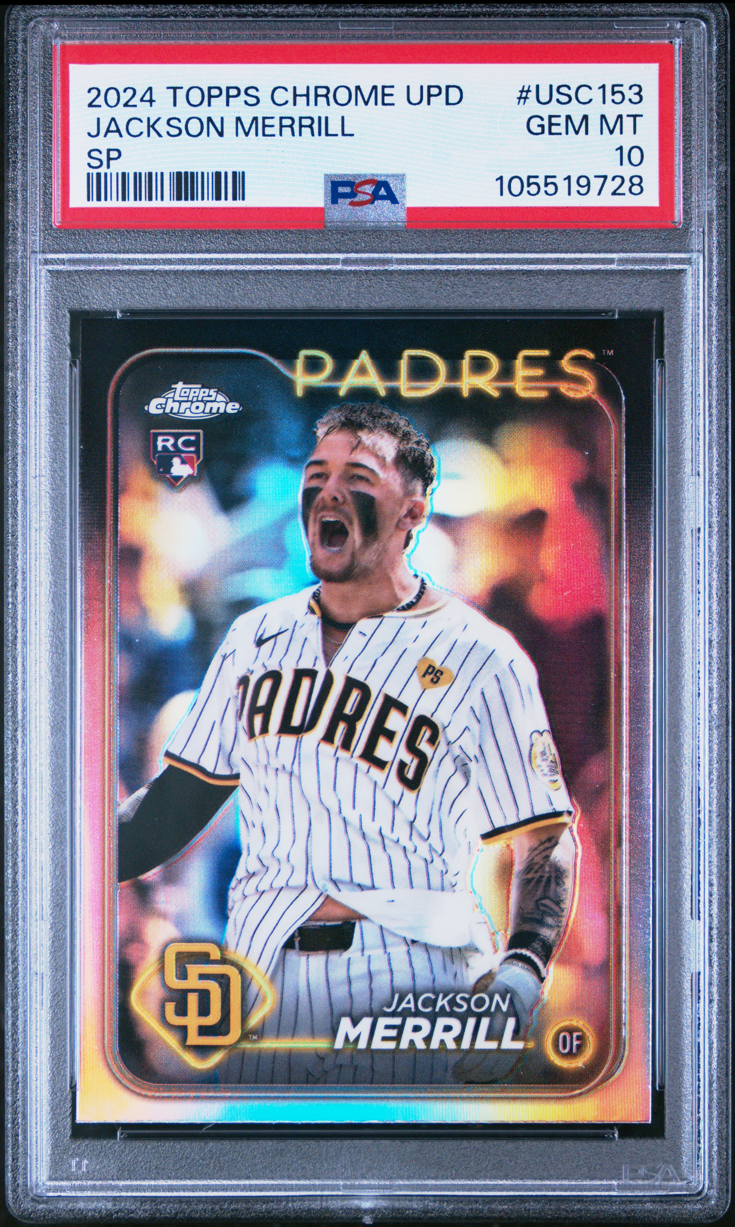 2024 Topps Chrome Update Jackson Merrill #Usc153 (Sp) Gem Mt 10 front