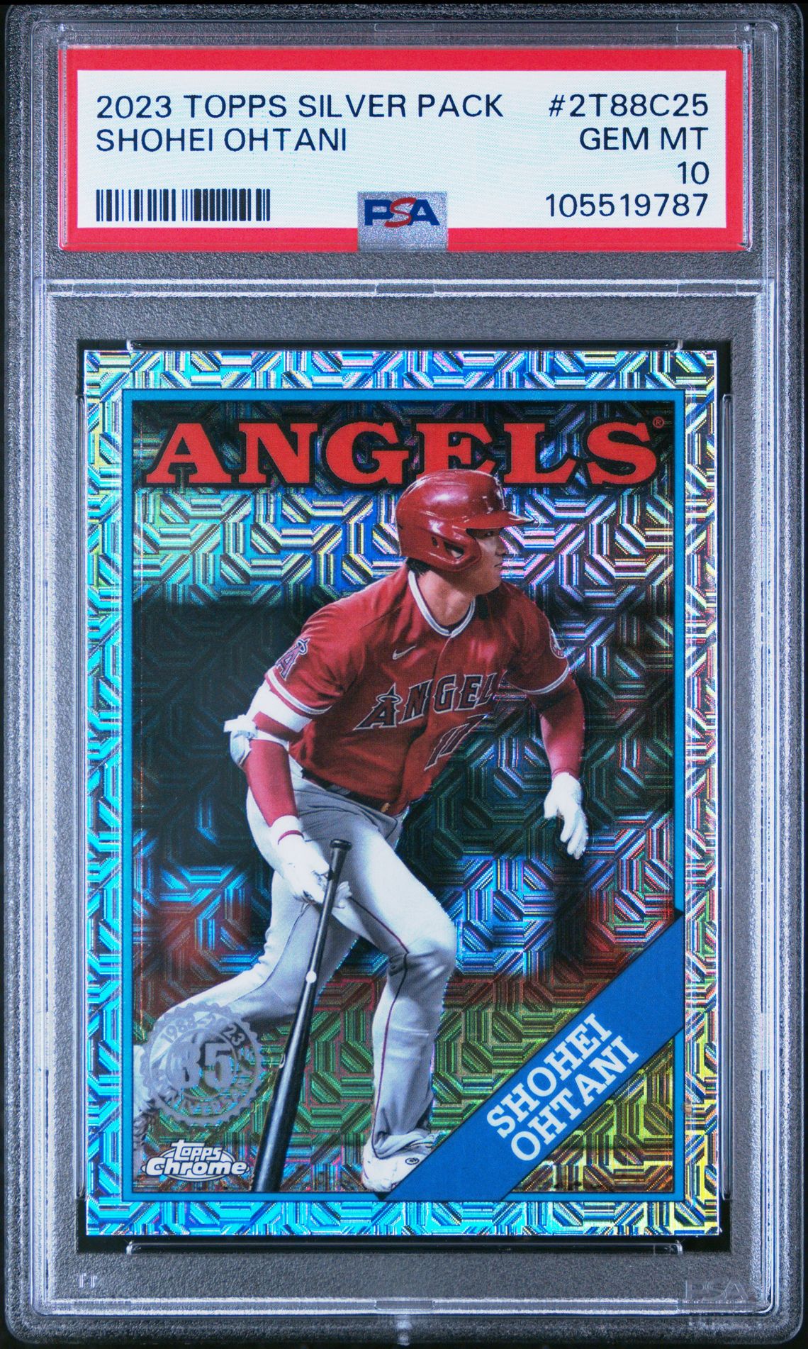 2023 Topps Silver Pack 1988 Chrome Promo Shohei Ohtani #2T88C25 Gem Mt 10 front