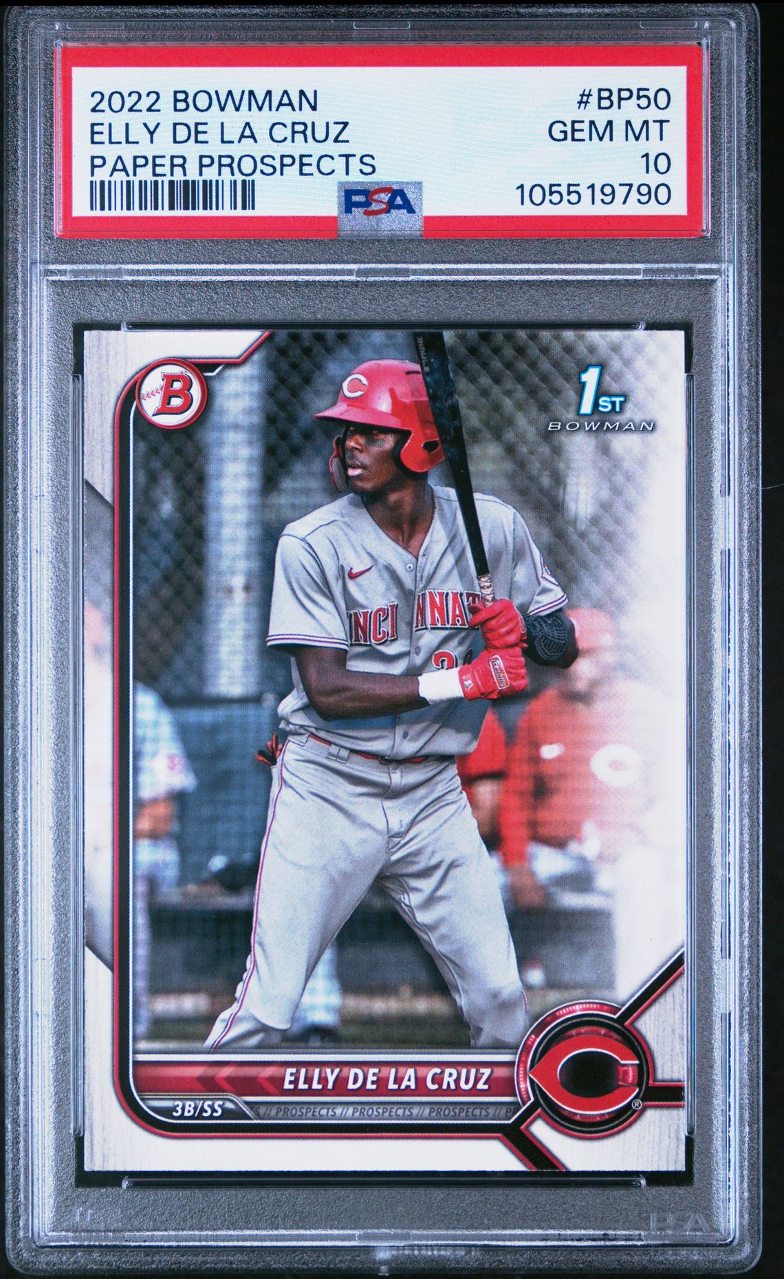 2022 Bowman Paper Prospects Elly De La Cruz #Bp50 (Paper Prospects) Gem Mt 10 front