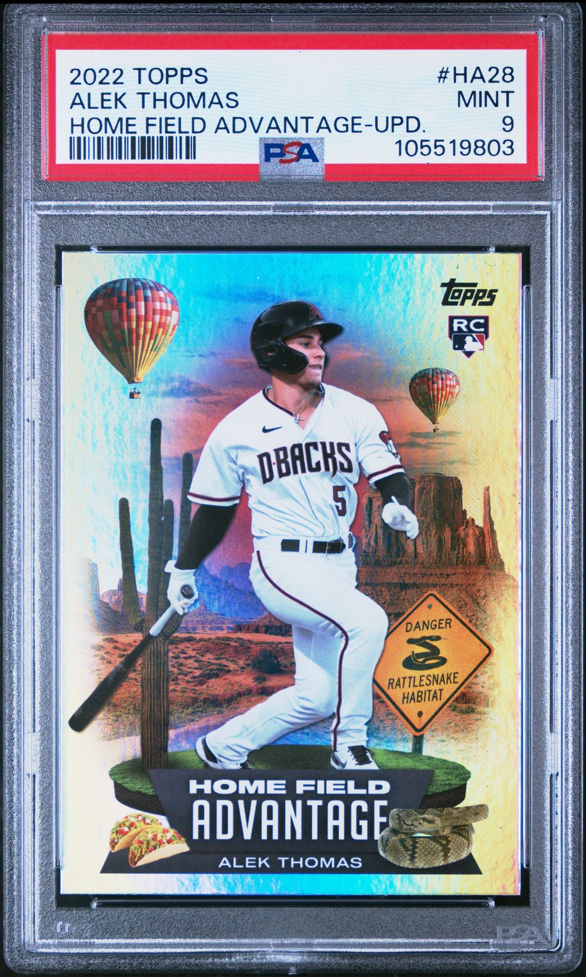 2022 Topps Home Field Advantage Alek Thomas #Ha28 (Home Field Advantage-Upd.) Mint 9 front